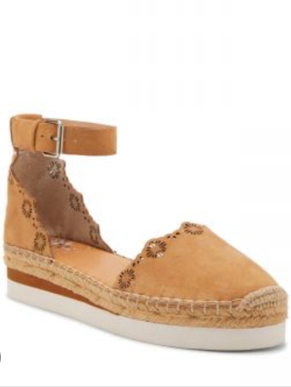 Vince Camuto Tan Suede Ankle-Strap Espadrille